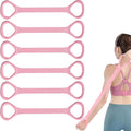 Skiennix 6 Pcs Figure 8 Resistance Bands - Versatile Yoga & Pilates Equipment for Full-Body Workouts