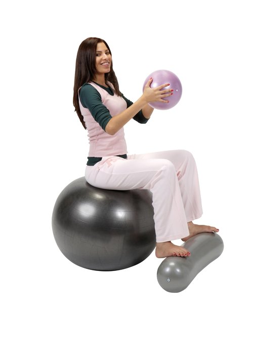 GYMNIC Plus Burst-Resistant Exercise Ball, Black (65 cm)