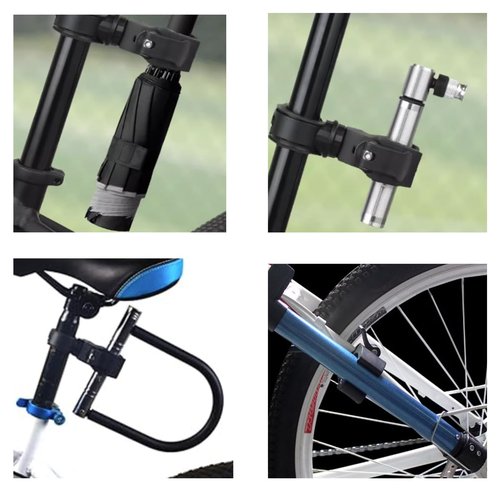 Flashlight Mount Holder for Bike Handlebar/Stroller, Bike Flashlight Holder 360º Rotation Plastic,Bicycle Front Torch Mount