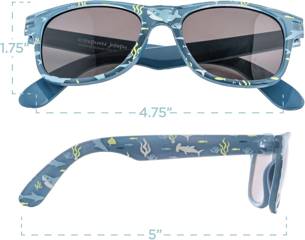 Stephen Joseph Toddler Sunglasses - Classic Shark Design for Kids | UV Protection & Fun Style