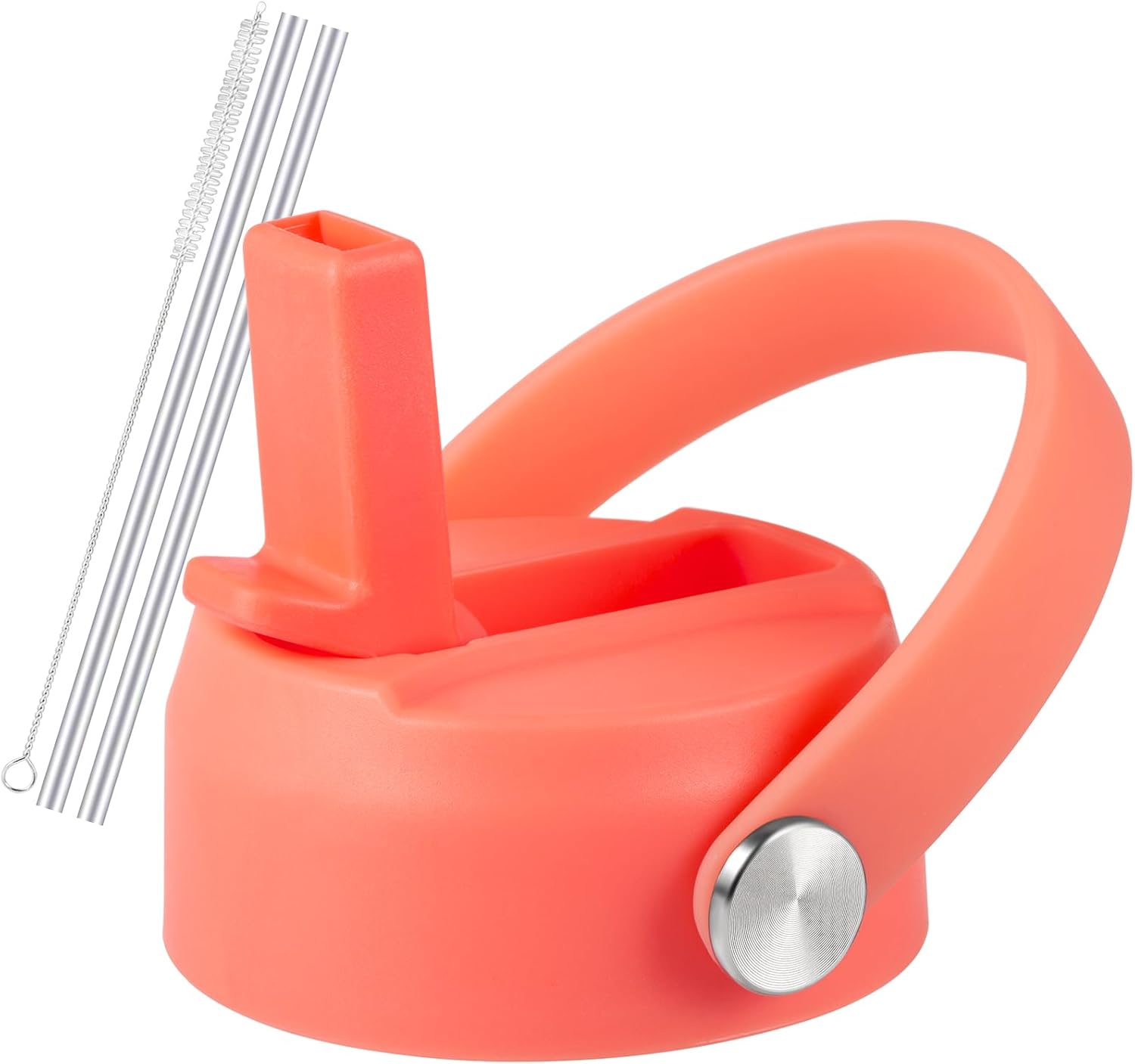 Regine Switzerland Hydro Flask Straw Lid - Flexible Handle & Straws | Replacement Cap for 32/40 oz