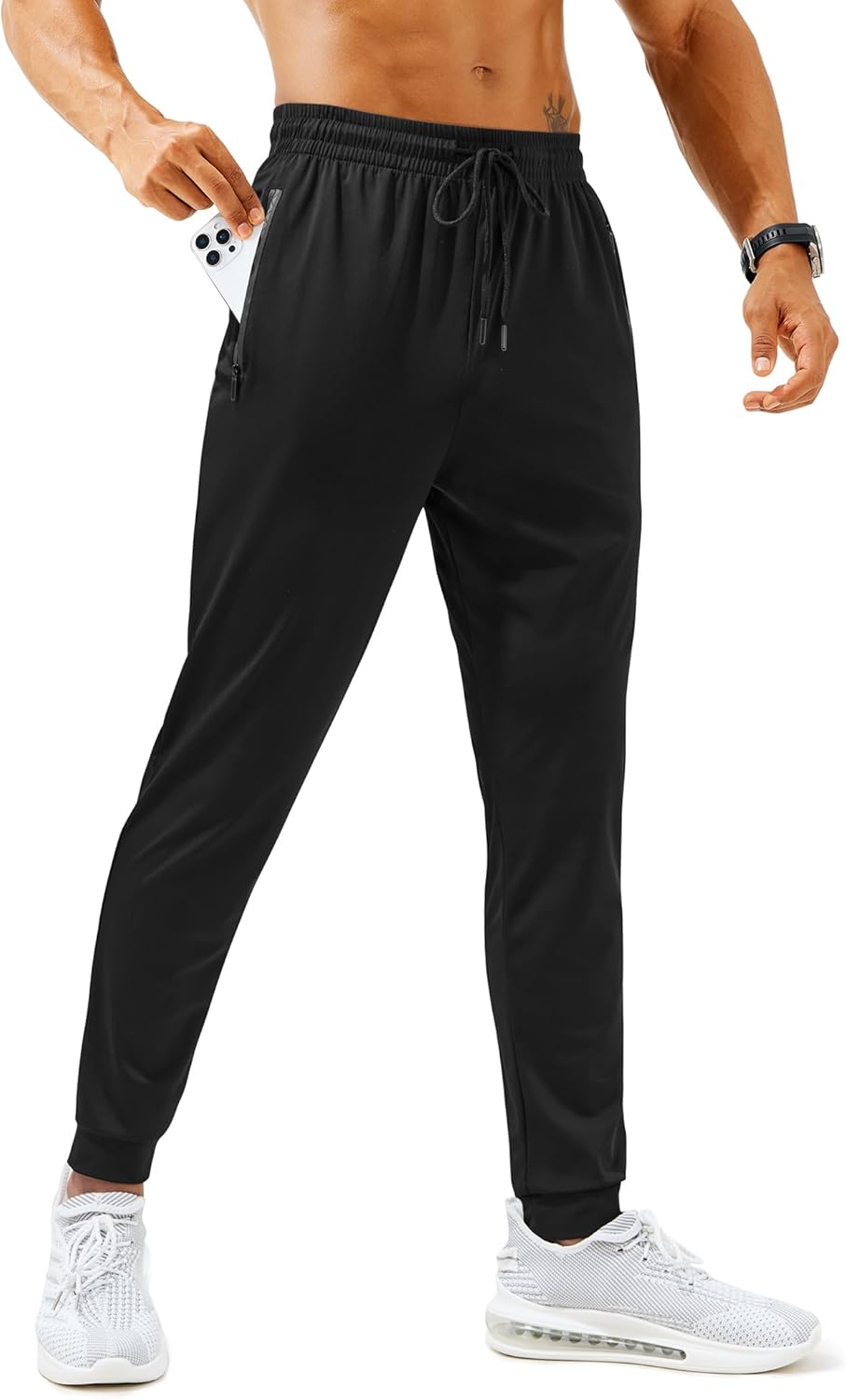 Skiennix Men's Sweatpants - Lightweight Athletic Joggers with Zipper Pockets for Gym & Casual Wear
