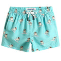maamgic Boys Swim Trunks Toddler Swim Shorts Little Boys Bathing Suit Swimsuit Toddler Boy Swimwear,Puppy Green,8 T