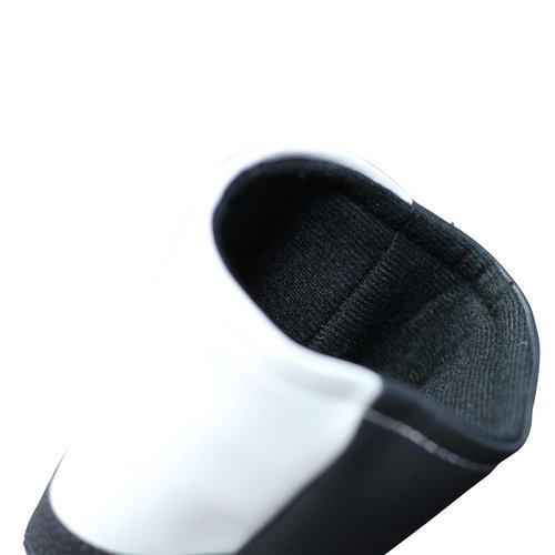 Majek Retro Golf Headcover White Red and Black Vintage Leather Style 1 Driver Head Cover Fits 460cc Drivers Classic Look