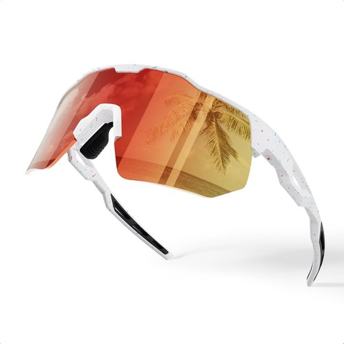 HAAYOT Polarized Sports Sunglasses - UV Protection for Men & Women | Red Color for Baseball, Cycling, Running, Fishing