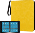 GERMUN 720 Card Binder - Premium Double-Sided Trading Card Album | 9 Pocket PU Collection Binder (Yellow)