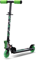 Minecraft 2-Wheel Kick Scooter - Light-Up Wheels, Foldable Design, Non-Slip Deck for Smooth Riding
