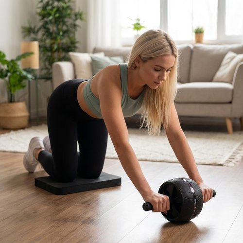 Muxiyilu Ultimate Core Strength Wheel - Professional Ab Roller for Intense Home Workouts with Knee Support, Build Rock-Solid Abs & Total-Body Power (Black)