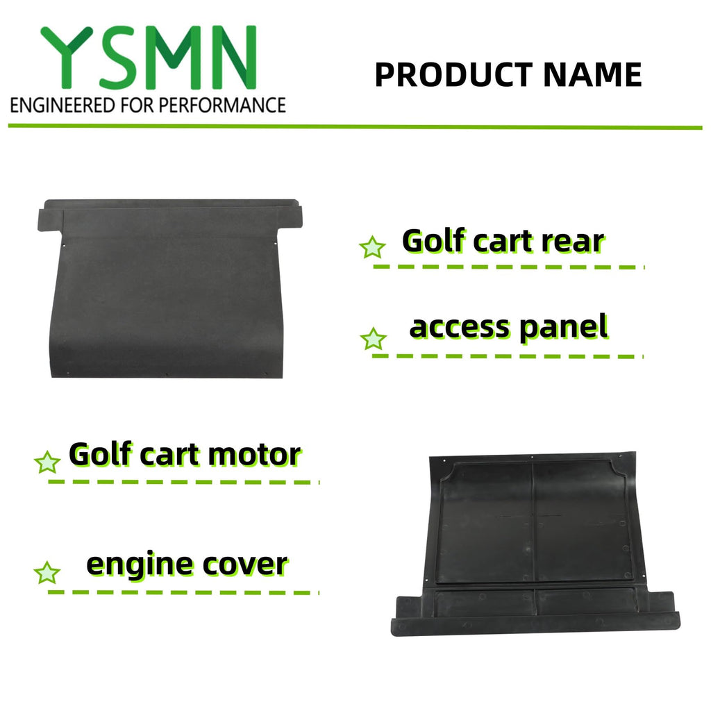 YSMN Black Plastic Golf Cart Motor Engine Cover, Golf Cart Access Panel Replacement for EZGO TXT 71320-G01 1994-Up