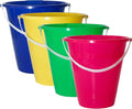 Holady Large Sand Beach Buckets - Fun Water Pails for Summer Parties | 4 Pack