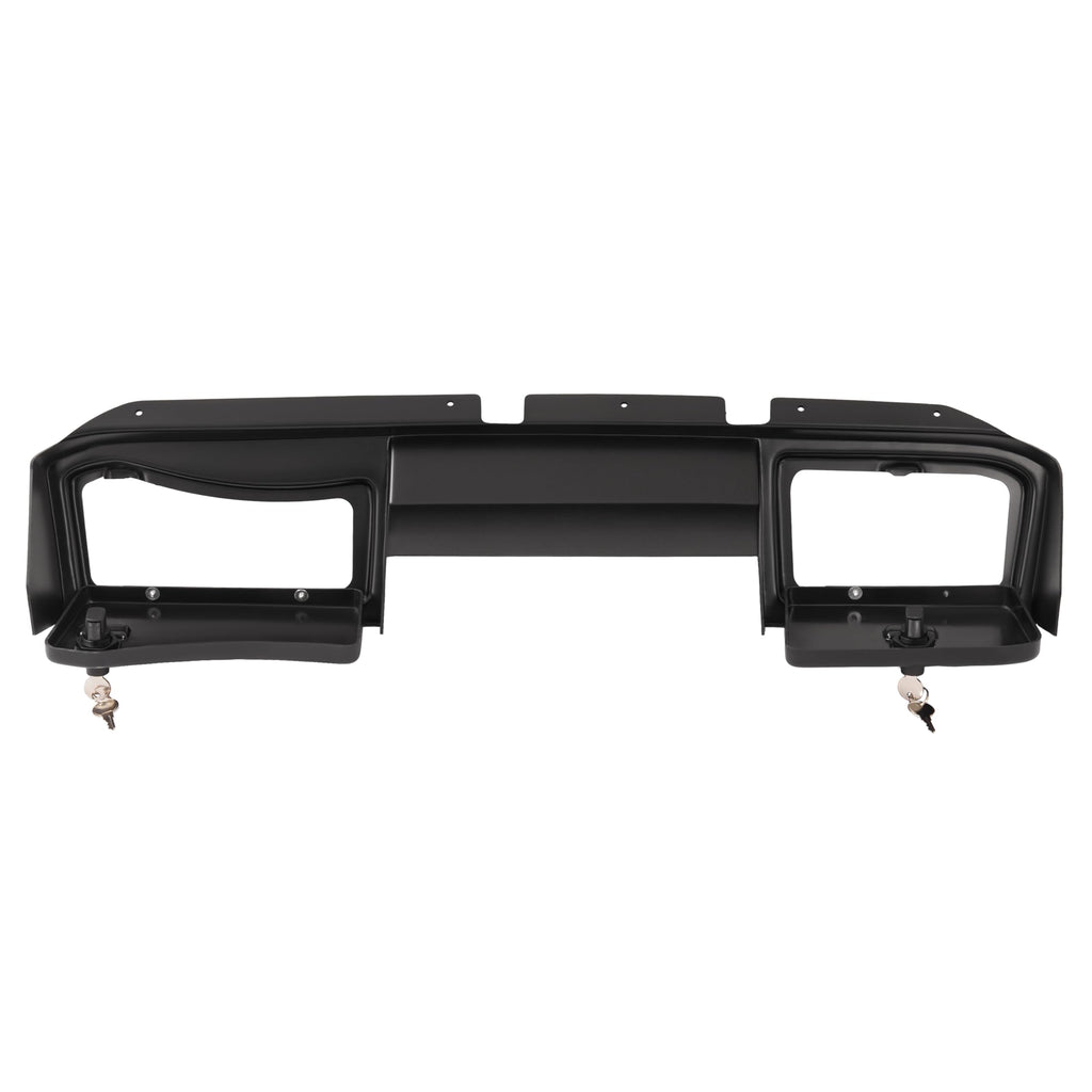 WUTIST Dashboard Cover W/Lockable Doors Compatible with 2008-2014 EZGO RXV Models Dash Cover Matte Black Plastic Steel Painted