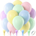 Bezente Pastel Balloons - 100 Pack 12-Inch Round Latex Helium Balloons for Easter & Birthday Parties