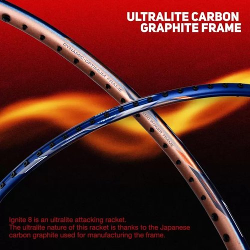 Li-Ning Ignite 8 Badminton Racket 5U G6 77 Grams, Navy