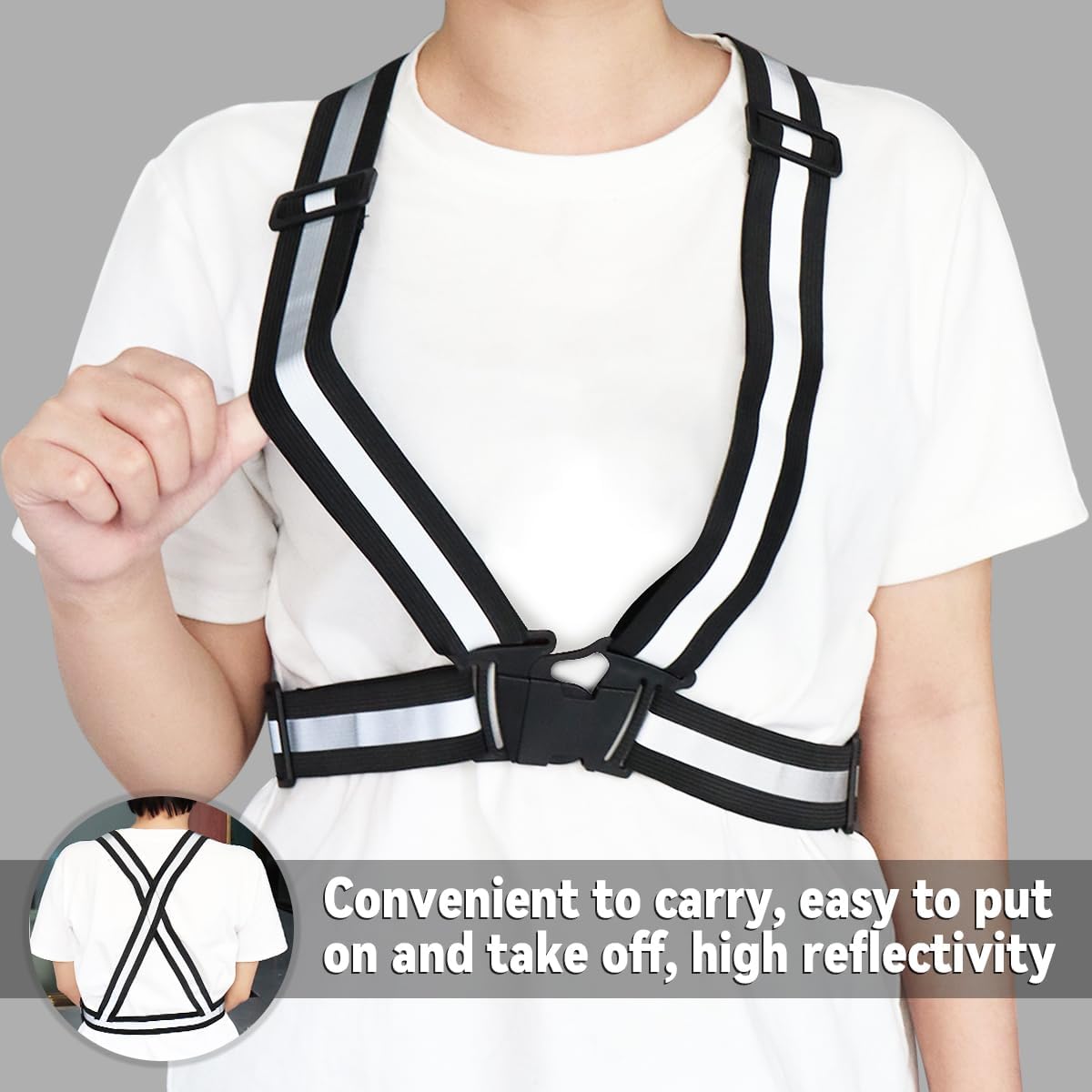 Tenalleys Reflective Running Vest - Adjustable High Visibility Gear for Night Cycling, Hiking & Jogging | 2 Pack