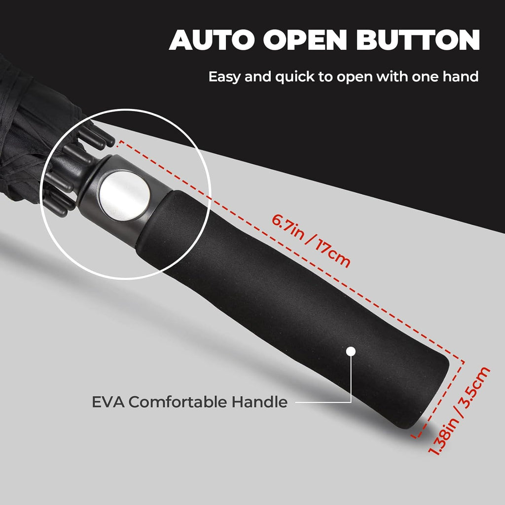 ZDSSM Automatic Open Golf Umbrella - Extra Large 54/62/68/72 Inch Windproof & Waterproof Canopy