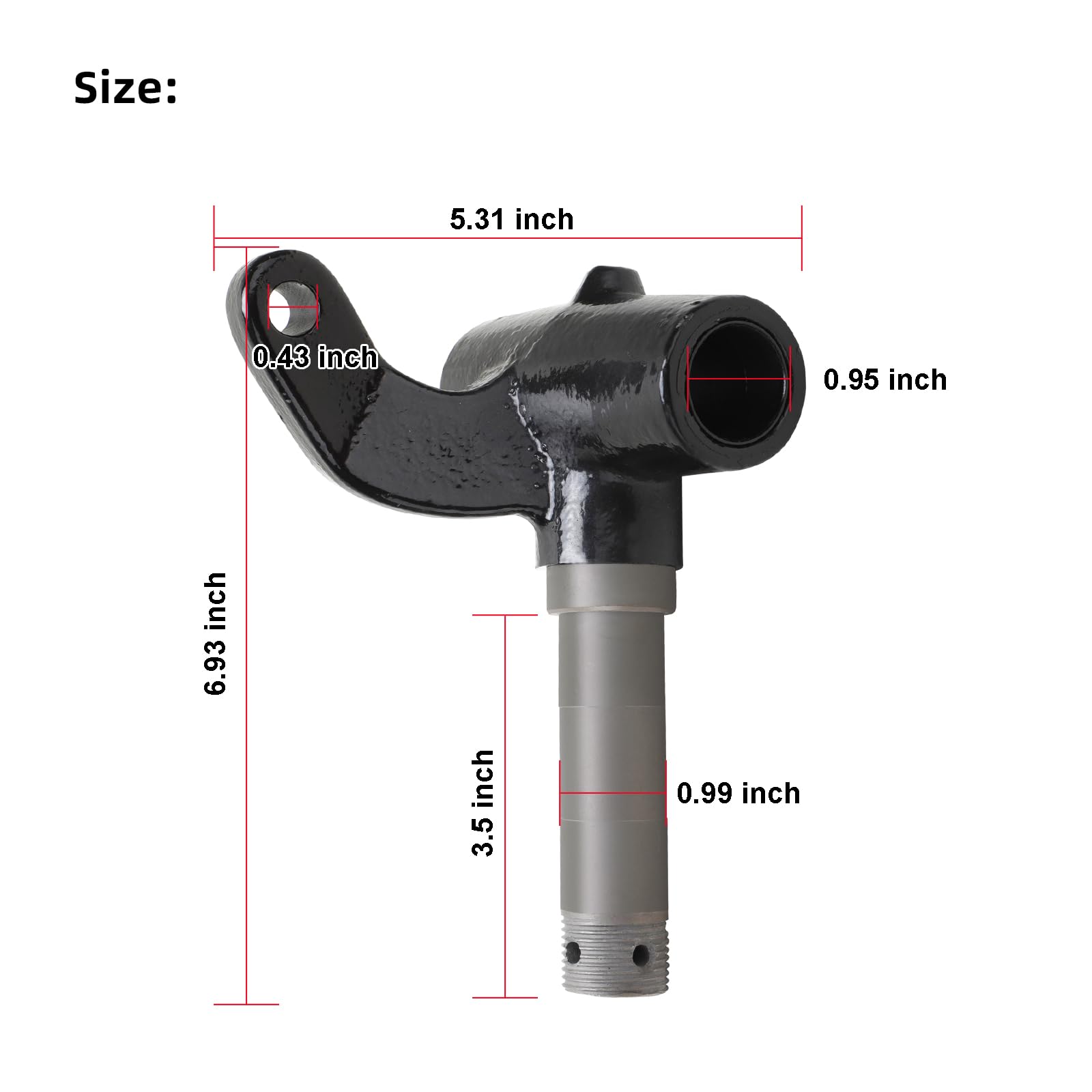 Roykaw Golf Cart Driver Side Spindle for EZGO TXT 2001-up Gas & Electric Models, EZGO TXT Front Spindle Replacement, Durable Forged Steel Alloy, 1 Piece, OEM# 70673-G02, 70673G02