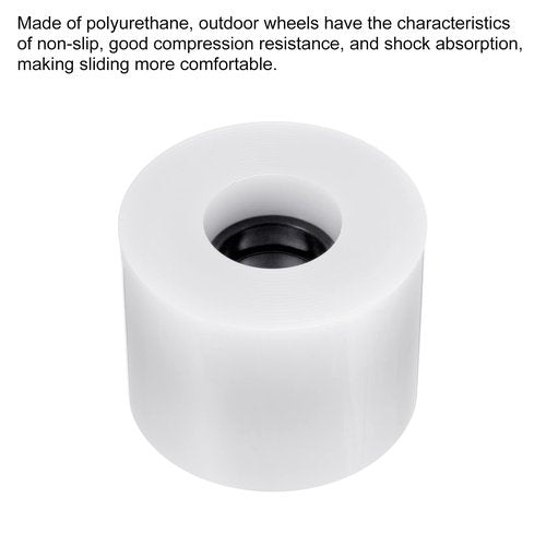 PATIKIL 60mm Longboard Wheels, 4 Pack Skateboard Wheel Street Wheels for Skateboards Cruiser Wheels Replacement 78A, White