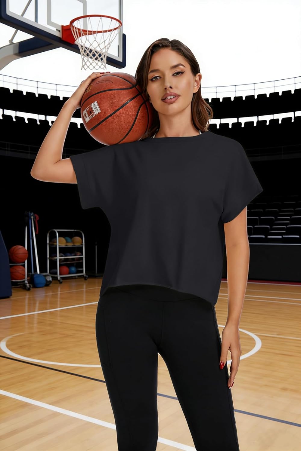 Skiennix Women's Open Back Workout Shirt - Cotton Short Sleeve Crop Top for Yoga | Stylish & Comfortable
