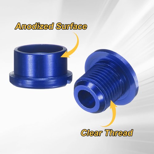 HARFINGTON 10pcs Single Chain Ring Bolts M8 Aluminum Alloy Bicycle Crankset Nut Chainwheel Screws for Road Bike Mountain Bike, Blue