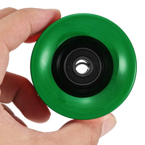 PATIKIL 60mm Longboard Wheels with Bearings ABEC-9, 4 Pack Street Wheels for Skateboards Cruiser Wheel Replacement 80A, Clear Green Black