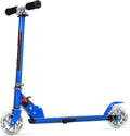 Goplus Folding Kick Scooter - Deluxe Aluminum with Flash Wheels & Adjustable Height for Kids