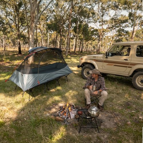 Night Cat 32'' Waterproof Off-Ground Tent Cot with Vestibule - Solo Camping