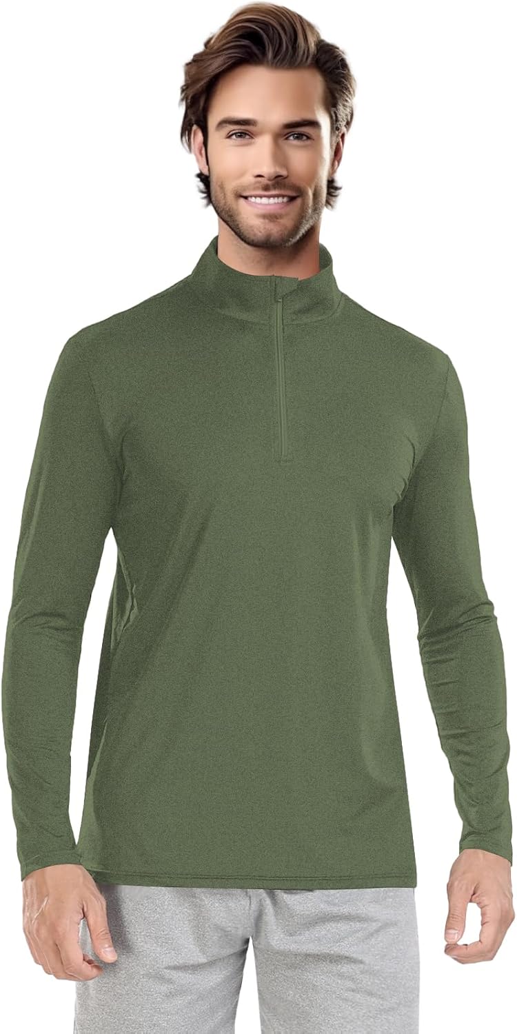 Skiennix Men's Quarter Zip Pullover - UPF 50+ Moisture-Wicking & Breathable Golf Shirt