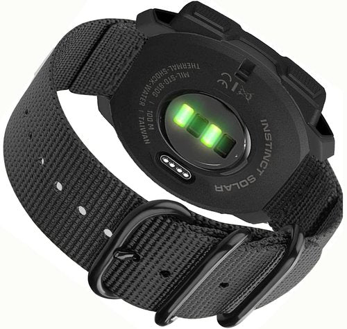 LiWerlly Band for Garmin Instinct / 2 Solar Watch Bands, 22mm Breathable Nylon Woven Loop Sport Replacement Watch Strap Women Men Garmin Instinct 2/ Solar/Tactical Smartwatch, Black
