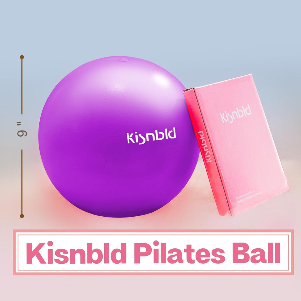 Small Exercise Ball - 9 Inch Mini Pilates Ball | Anti-Burst & Slip Resistant for Home Gym & Office Workouts