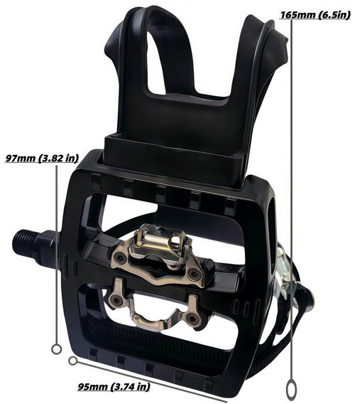 YBEKI Professional SPD/Toe Clip Spin Bike Pedals and Straps for Indoor Exercise Cycling & Peloton/Schwinn/Sunny/Bikes Compatible, 9/16" Axle with Sealed Bearings + 12-Month Warranty