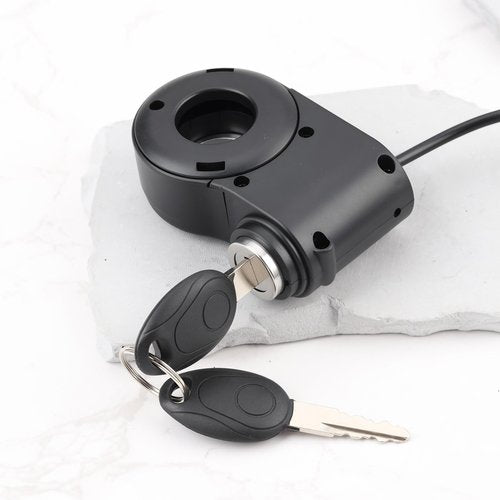 SG Store 24V-72V E-Bike 2-Pin Ignition Switch with 2 Keys SM Connector for Handlebar Twist Throttle