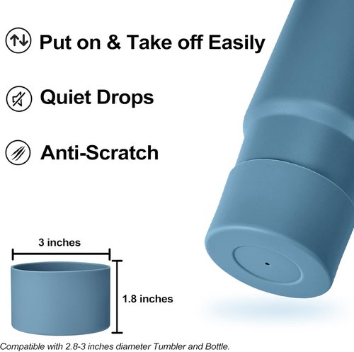 HYZ Silicone Spill Proof Stopper Set - 8 Piece Accessories for Stanley H2.0 Tumblers | Indigo