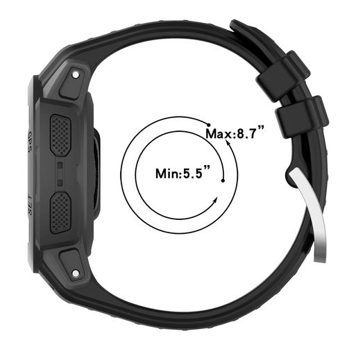 LOKEKE Compatible with Garmin Instinct 2S Replacement Band - Replacement Silicone Wrist Watch Band Strap Compatible with Garmin Instinct 2S(Silicone Black)