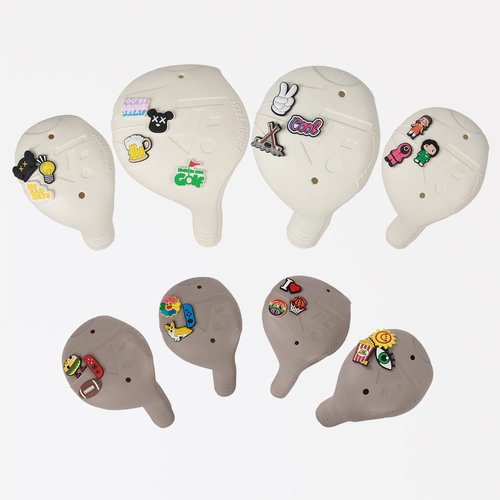 FRANKTECH Golf Club Covers 3pcs and 25pcs Funny Pins, Plastic Golf Head Covers for Driver Fairway Woods Hybrid, Driver Headcover Fit All Right-Handed Golf Clubs, Easy On Off, Washable, Funny
