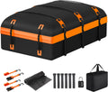 Skiennix Rooftop Cargo Carrier Bag - 30 Cubic Feet Waterproof Soft-Shell Design | Includes Anti-Slip Mat & Straps (Orange)