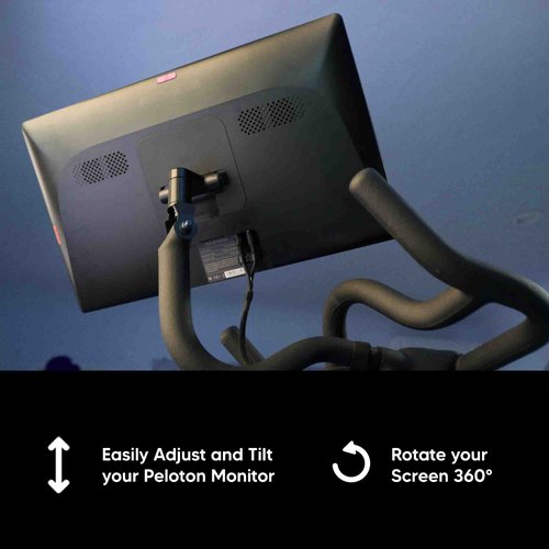 SELINA® 360° Screen Swivel Mount for Peloton Bike - Aviation Aluminum Turn Pivot Arm for Smooth Rotation & Easy Angle Screen Adjustment - Durable, Stable Accessory for Peloton Bike (Black)