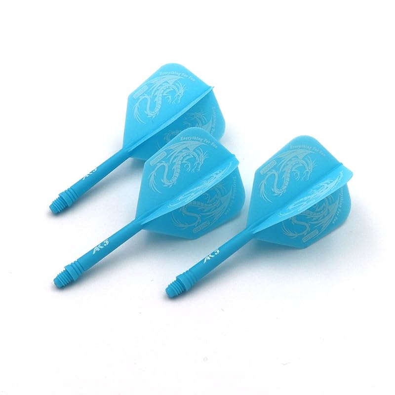 CUESOUL 28mm Big Wing Dart Shaft & Flight Set - Blue Dragon Variation