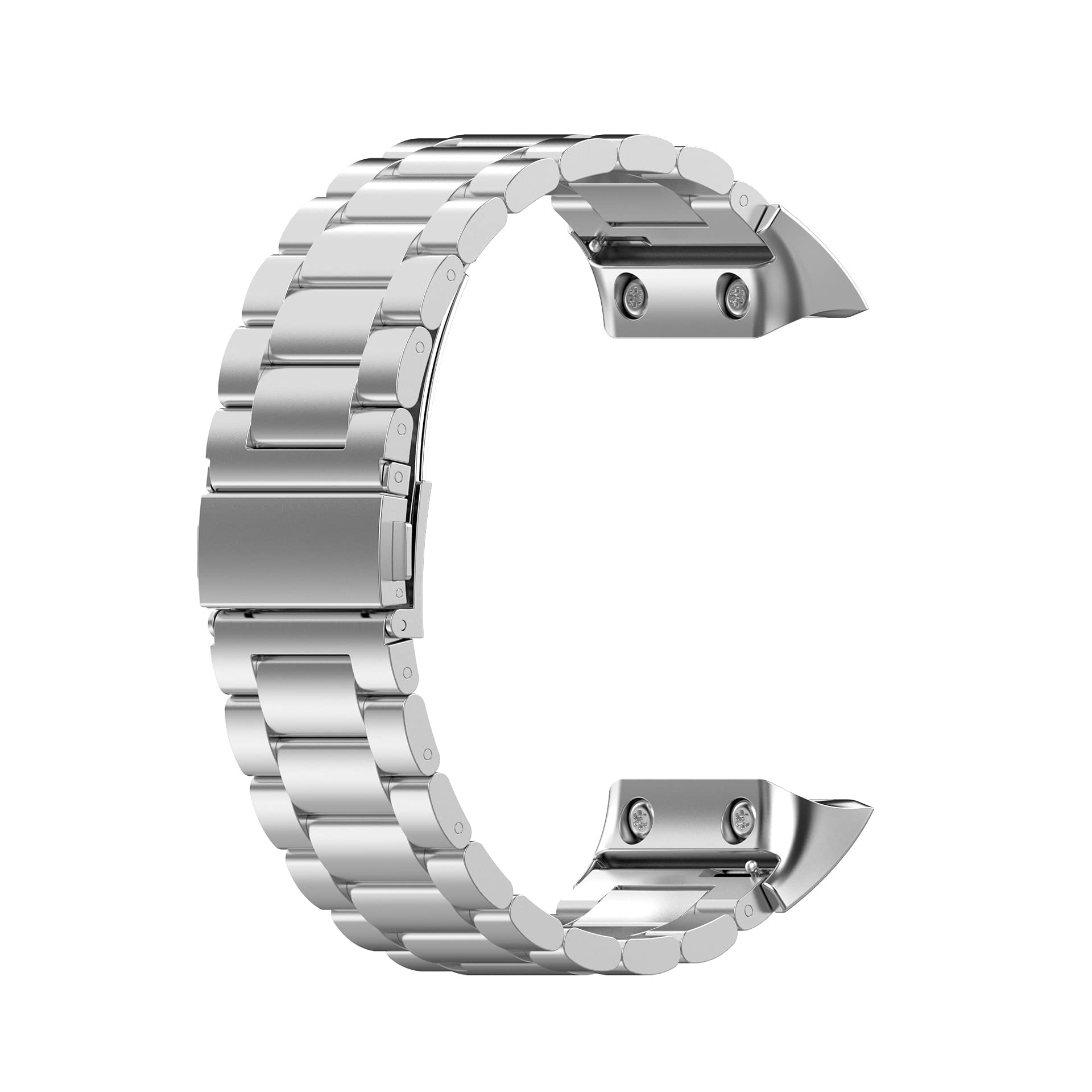 Stainless Steel Metal Replacement Strap for Garmin Approach S10 / Forerunner 35 / Forerunner 30 Bracelet Stainless Steel Quick Release Metal Chain Watch Bands Silver