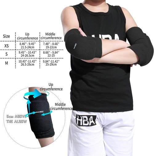 EULANT Kids Elbow Pads, Soft Elbow Brace Boys, Girls, Junior Youth, Elbow Protector for Volleyball Basketball Skating Dancing Crawl Skiing Cycling
