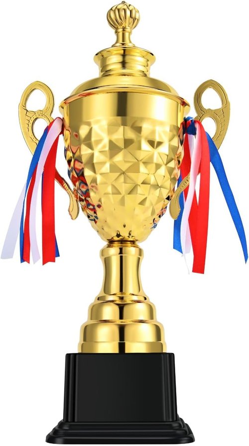 Flexzion Gold Trophy Award - Large Trophy Cup for Sports, Competitions & Achievements | Perfect for Champions