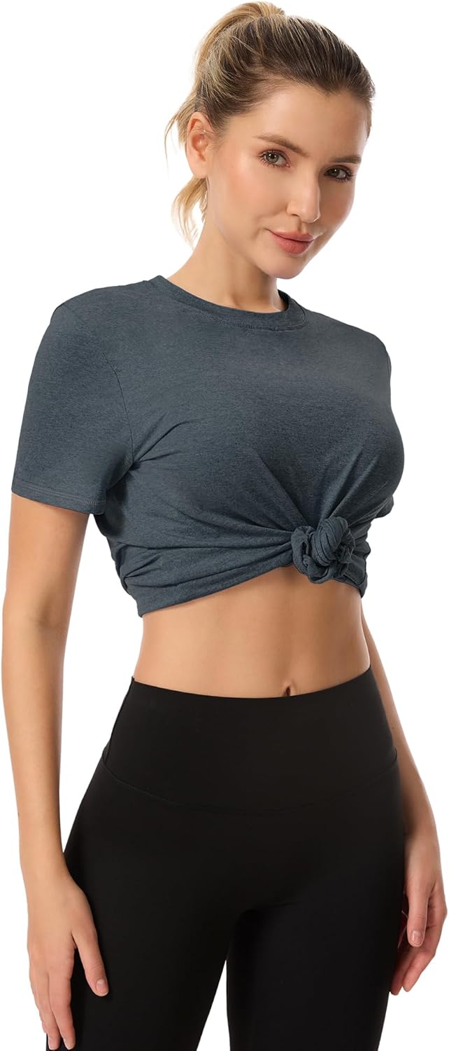 Skiennix Women's Workout Tops - UPF 50+ Sun Protection, Quick Dry, Loose Fit - 4 Pack