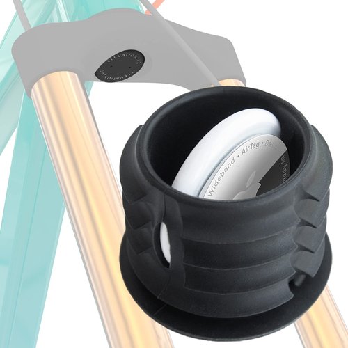 Elevation Lab AirTag (Gen 1 & 2) Mountain Bike - TagVault™ - The Hidden AirTag Fork Mount | for Tapered Head Tubes | Anti-Theft, Ultra-Secure (2 Pack)