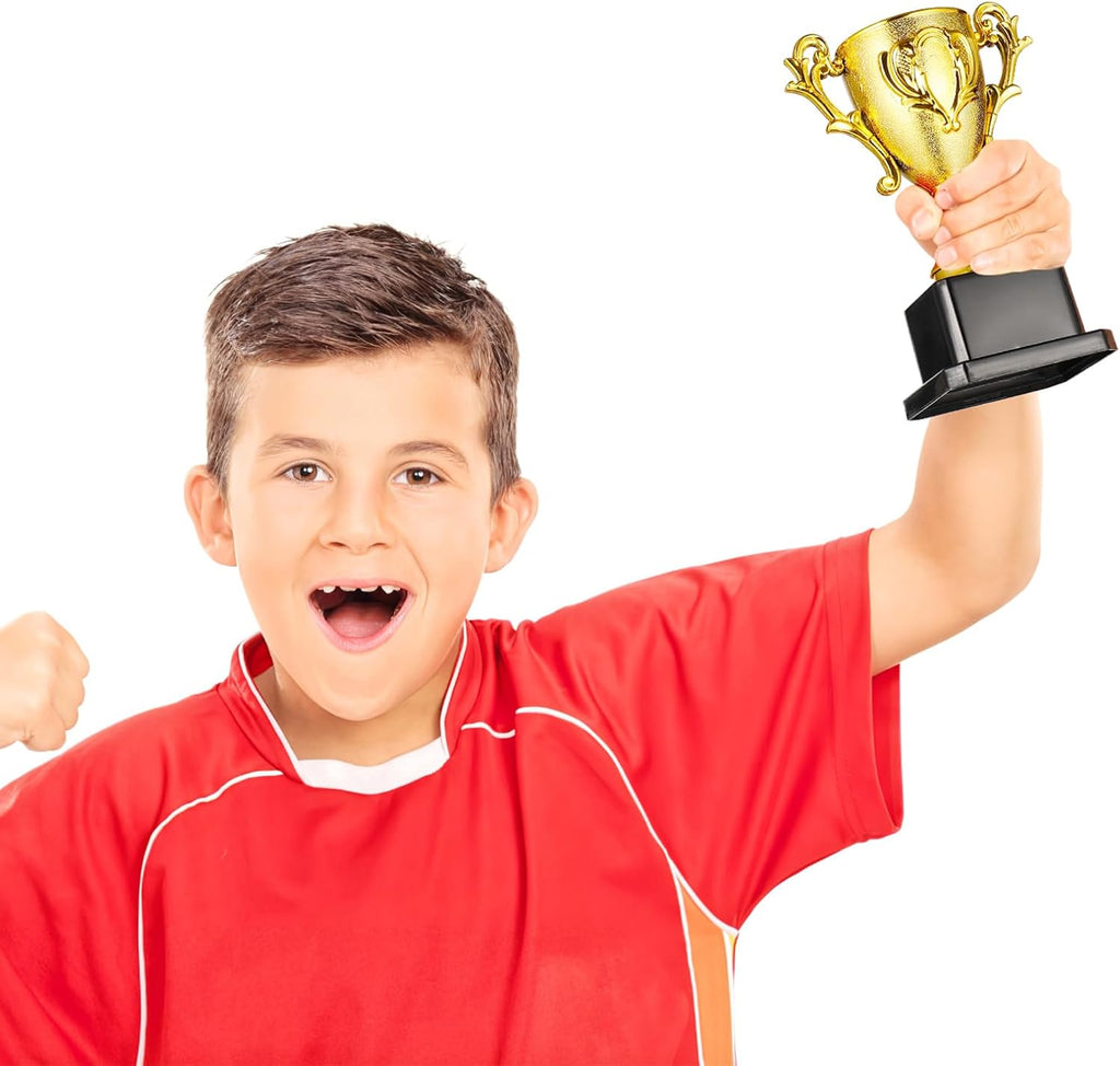 TOYANDONA Gold Plastic Trophy - 5.6 Inch Award Cup for Kids' Sports Competitions & Celebrations
