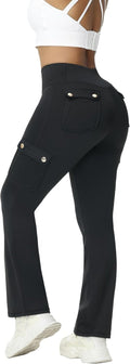 Madrirdma Cargo Leggings - High Waist Workout Pants with Pockets for Women | Flare Design