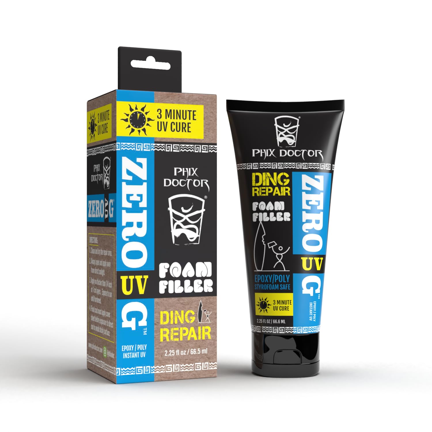 Phix Doctor Zero G UV Foam Filler Epoxy/Poly Surfboard Repair Kit