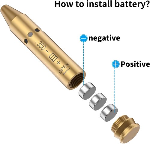 LGND Red Dot Boresighter - .350 Bore Sight Laser Sight with Batteries | 9x43mm Precision