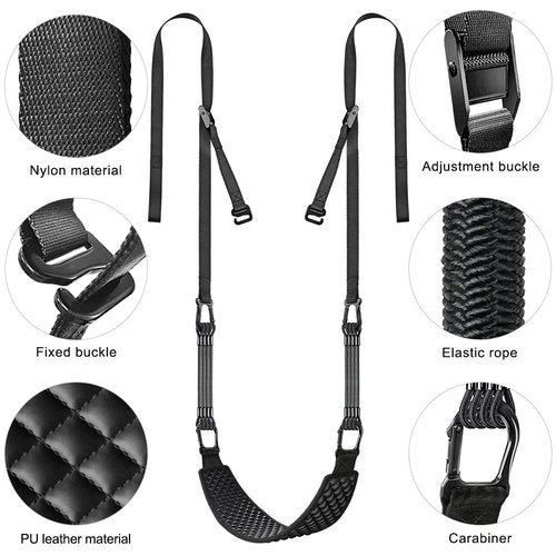 Kipika Pull Up Bands with Dip Belt - Adjustable Resistance for Chin Ups, Body Stretching & Strength Training - Heavy Duty Elastic Straps & Metal Chain Suitable for Home Gym Workout