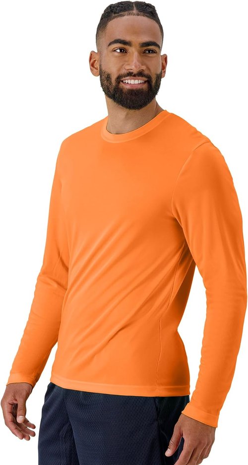 Hanes Sport Men's Long-Sleeve Performance T-Shirts - Cool DRI Moisture-Wicking, 2-Pack