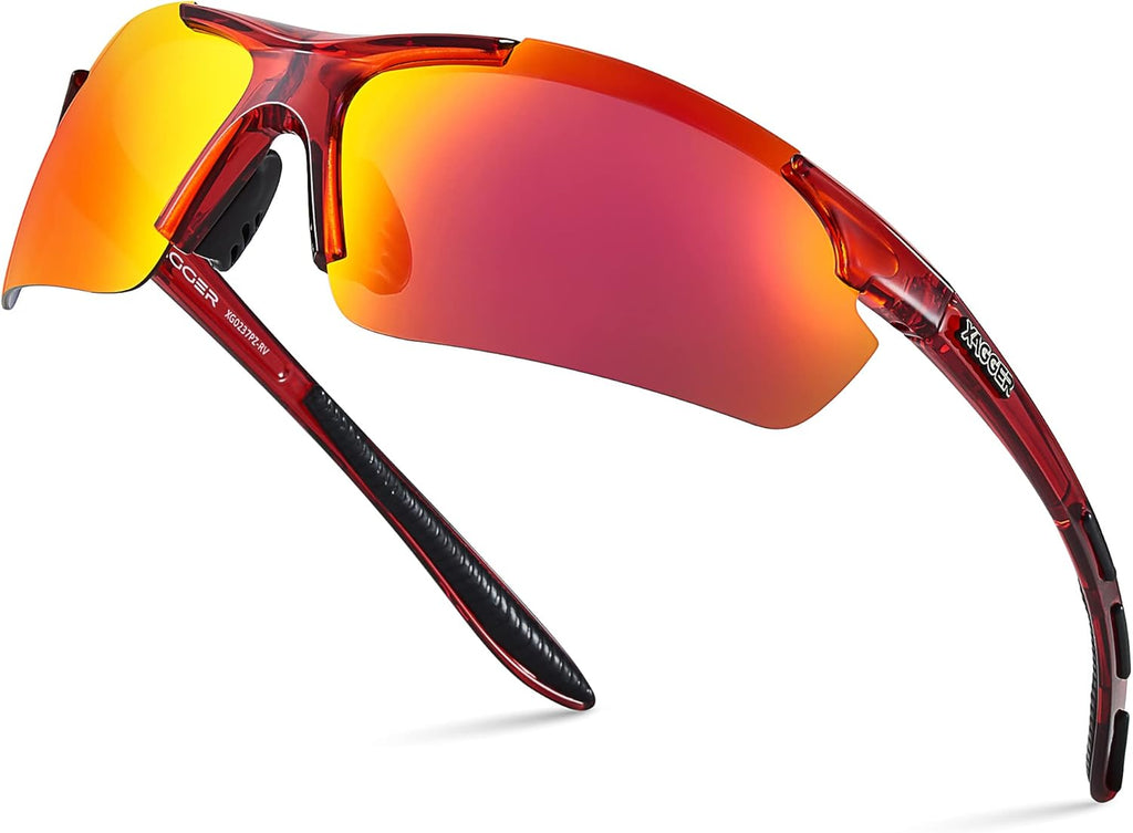 Xagger Polarized Sports Sunglasses - UV400 Protection for Men & Women | Wrap-Around Design for Running & Cycling