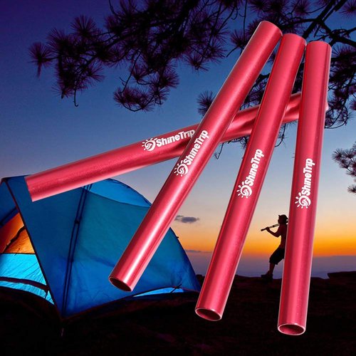 Alomejor Tent Pole Repair Tube,Lightweight Aluminium Alloy Splint Camping Gear Repair Tool for 0.31-0.33 inch Diameter Campers Backpackers Hiking Outdoor Emergencies